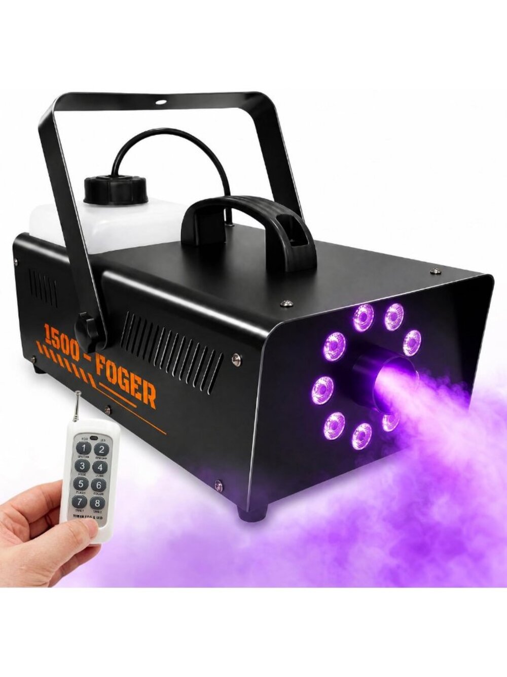 1500W Fog Machine with Timer & Remote Control - Perfect for Halloween Parties